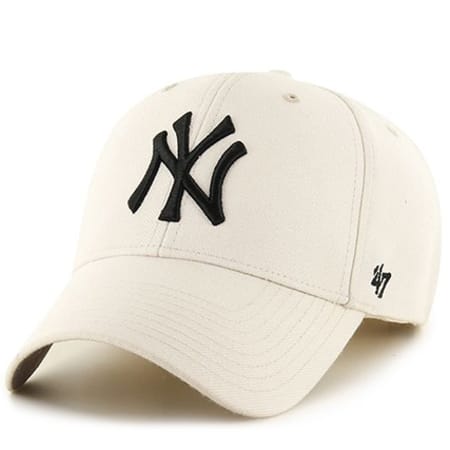 '47 Brand - Casquette MVP17WBV New York Yankees Ecru Noir