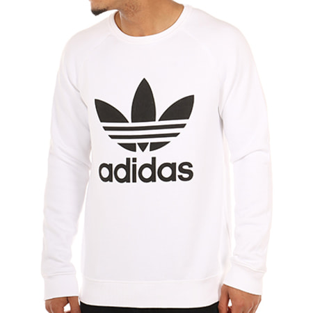 Adidas Originals - Sweat Crewneck Trefoil AY7794 Blanc