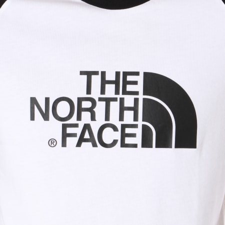 The North Face - Tee Shirt Raglan Easy Blanc Noir