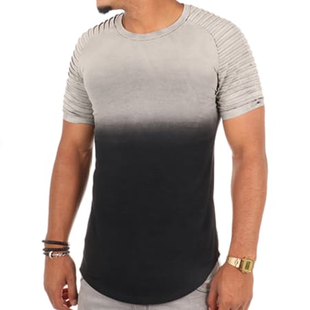 John H - Tee Shirt Oversize 107 Noir Gris