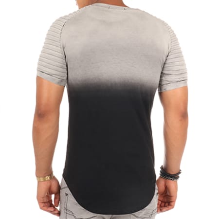 John H - Tee Shirt Oversize 107 Noir Gris