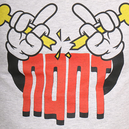 NQNT - Tee Shirt Vald Fingers Gris Chiné