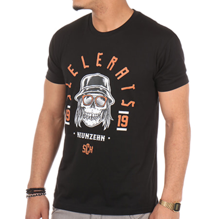 SCH - Tee Shirt Scélérats Zombie Noir Orange