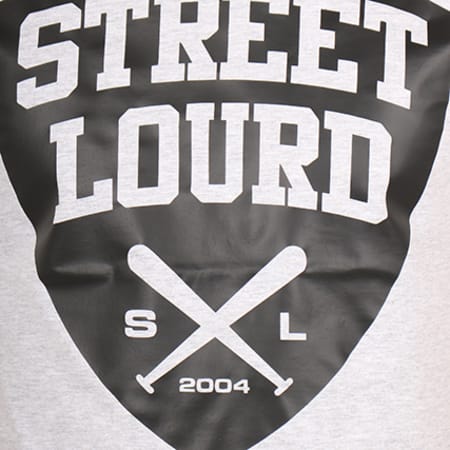 Street Lourd - Tee Shirt Emblem Gris Chiné