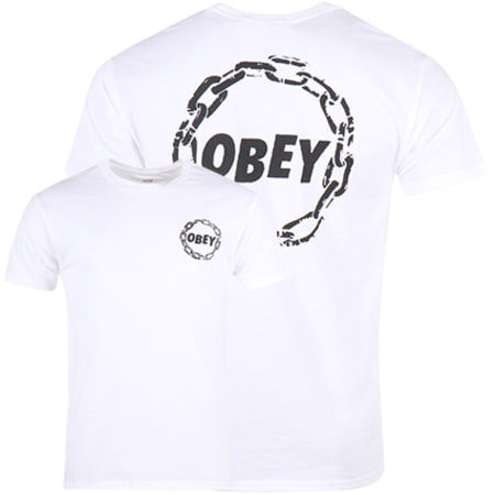 Obey - Tee Shirt Jumble Chain Blanc