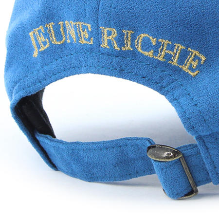 Jeune Riche - Casquette Logo Suede Bleu 