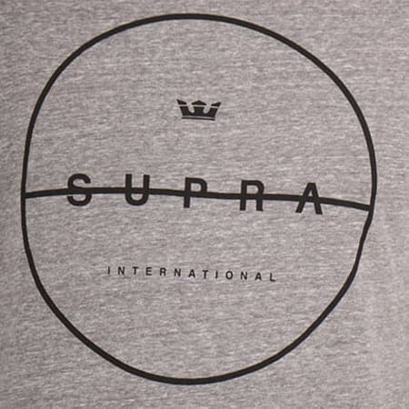 Supra - Tee Shirt Manches Longues Oversize 103223 Gris Chiné