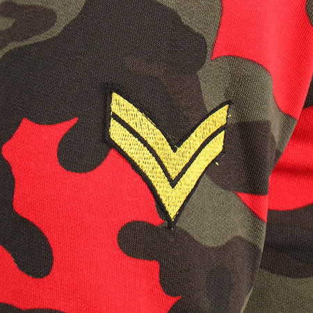 Uniplay - Sweat Crewneck UPT131 Camouflage Vert Kaki Rouge