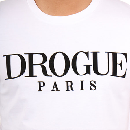 Drogue Paris - Tee Shirt Logo Blanc