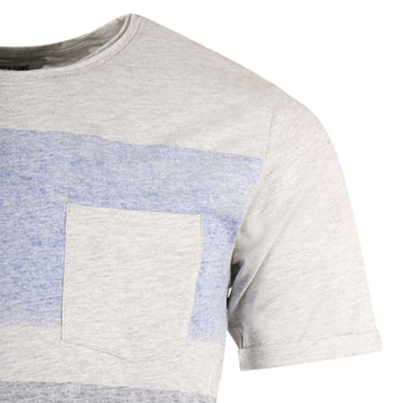 Only And Sons - Tee Shirt Poche Tue Fitted Gris Chiné