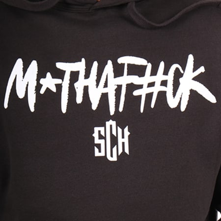 SCH - Sweat Capuche Mathafack Noir