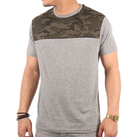 Brave Soul - Tee Shirt Conceal Camouflage Gris