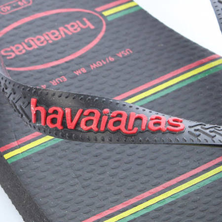 Havaianas - Tongs Top Stripes Logo 4132585 Noir