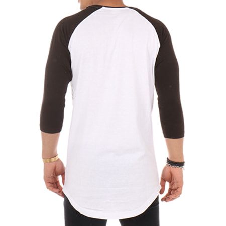 Urban Classics - Tee Shirt Manches Longues Oversize Poche TB1230 Blanc Noir