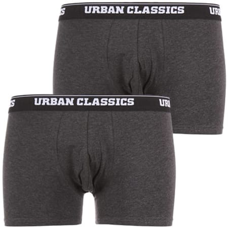 Urban Classics - Lot De 2 Boxers TB1277 Gris Anthracite