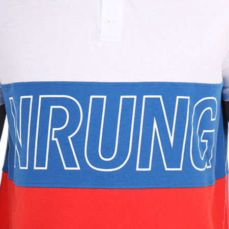 Wrung - Polo Manches Courtes Sport Blanc Bleu Rouge