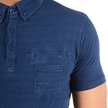 American People - Tee Shirt Poche Bindigo Bleu Marine 