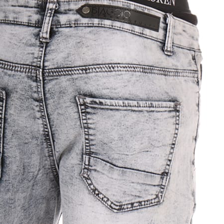 Biaggio Jeans - Short Jean Folignita Gris