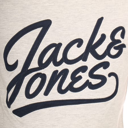 Jack And Jones - Tee Shirt Anything Gris Clair Chiné Bleu Marine