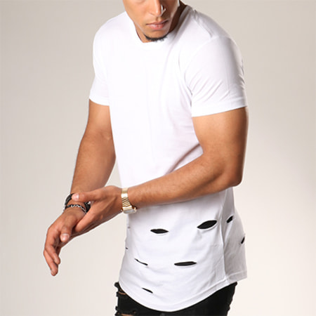 LBO - Tee Shirt Oversize Destroy 182 Blanc