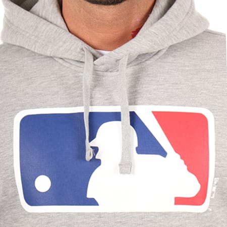 New Era - Sweat Capuche MLB Logo Gris Chiné