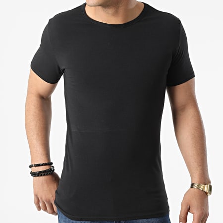 Tommy Hilfiger - Set di 3 magliette girocollo Premium Essentials Bianco Nero Grigio