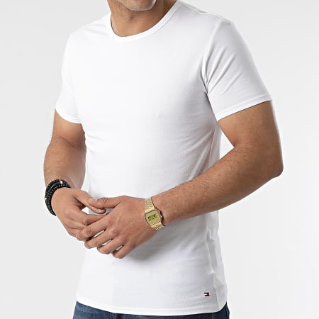 Tommy Hilfiger - Lot De 3 Tee Shirts Crew-Neck Premium Essentials Blanc Noir Gris