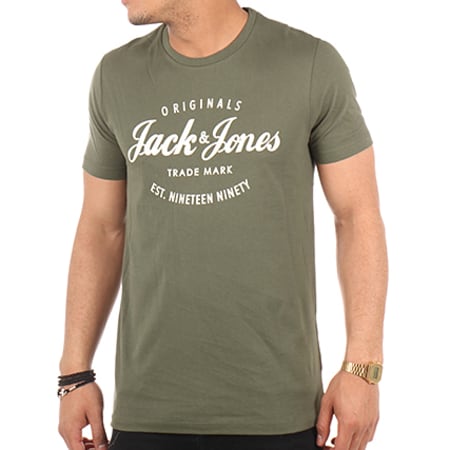 Jack And Jones - Tee Shirt Charles Vert Kaki