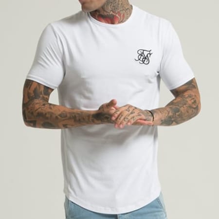 SikSilk - Tee Shirt Oversize Gym 10895 Blanc