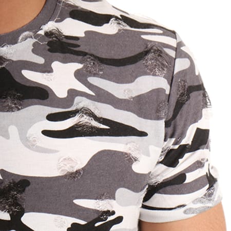 Project X Paris - Tee Shirt Oversize 88171155 Camouflage Gris Blanc