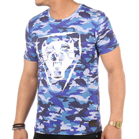 Classic Series - Tee Shirt Tiger Full Camouflage Bleu