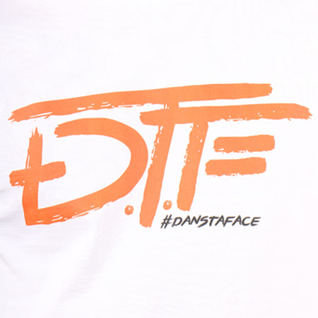 DTF - Tee Shirt Classic Blanc Orange