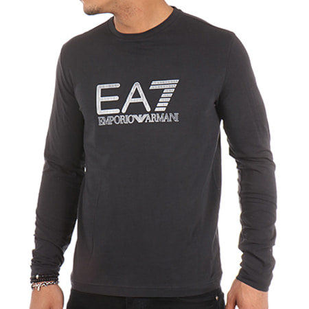 EA7 Emporio Armani - Tee Shirt Manches Longues 3YPTB5-PJ03Z Gris Anthracite