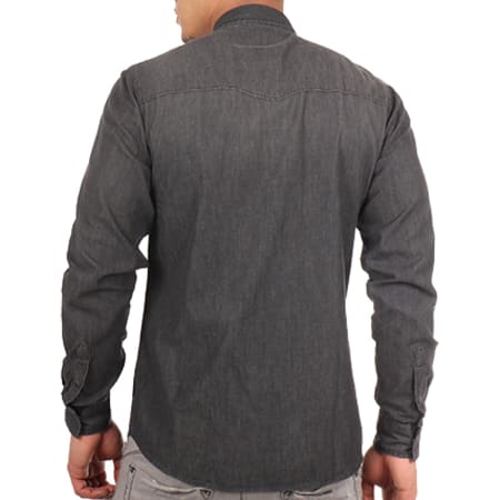 Jack And Jones - Chemise Manches Longues One Shirt Gris Anthracite