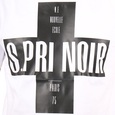 SPri Noir - Tee Shirt Croix Blanc
