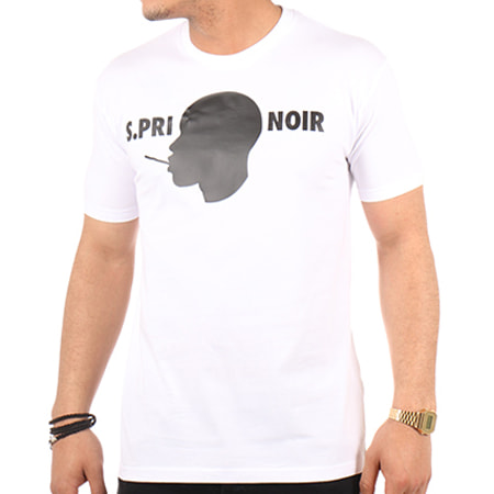 SPri Noir - Tee Shirt Silhouette Blanc