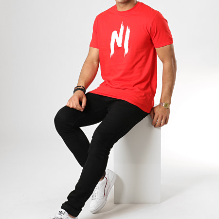 NI by Ninho - Tee Shirt Ninho Rouge Logo Blanc