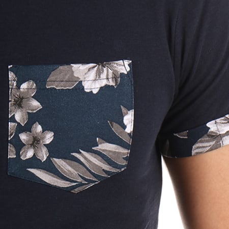 Biaggio Jeans - Tee Shirt Poche Lalita Bleu Marine Floral