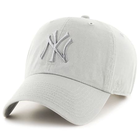 '47 Brand - Casquette 47 Clean Up MLB New York Yankees Gris