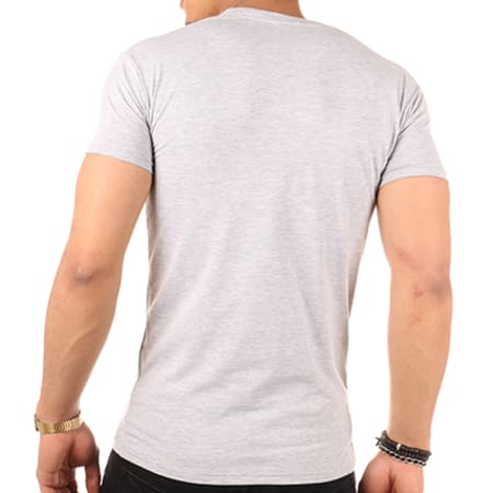 US Polo ASSN - Tee Shirt Basic V-Neck Gris 