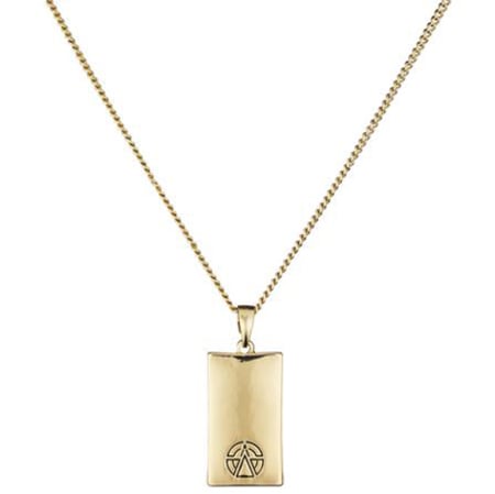 Chained And Able - Collier Logo Tag NE16042 Doré