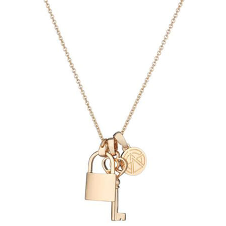 Chained And Able - Collier Lock Key Bunch NB16085 Doré