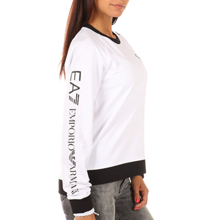 EA7 Emporio Armani - Tee Shirt Manches Longues Femme 3YTM54-TJ39Z Blanc