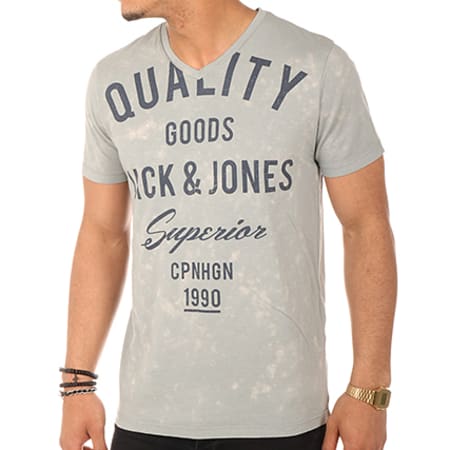 Jack And Jones - Tee Shirt Tampa Gris Clair