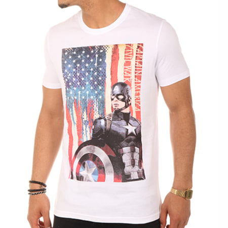 Captain America - Tee Shirt Civil War Blanc