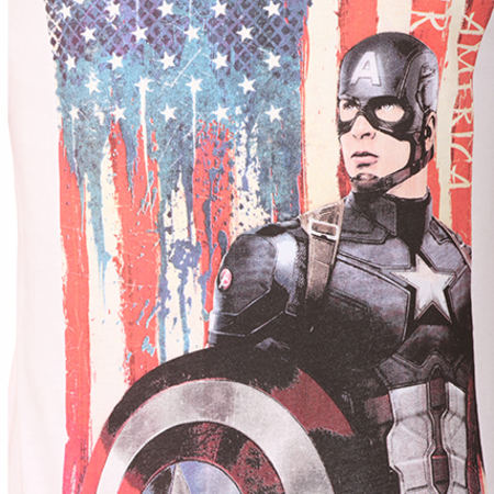Captain America - Tee Shirt Civil War Blanc