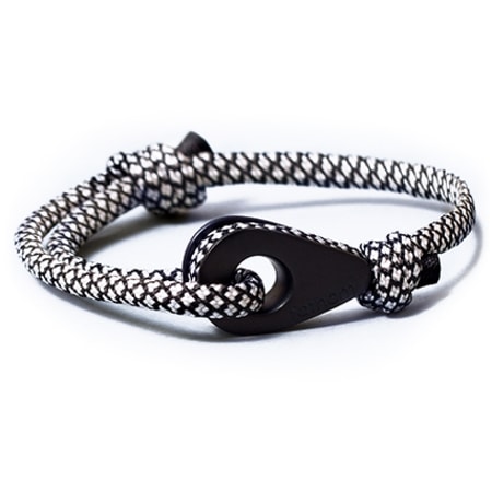 Spinnaker Pulley Sail Rope Bracelet In Solid Black | Spinnaker | Wolf &  Badger
