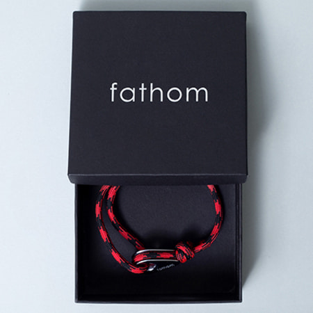 Fathom - Bracelet Los Angeles Silver Rouge Noir