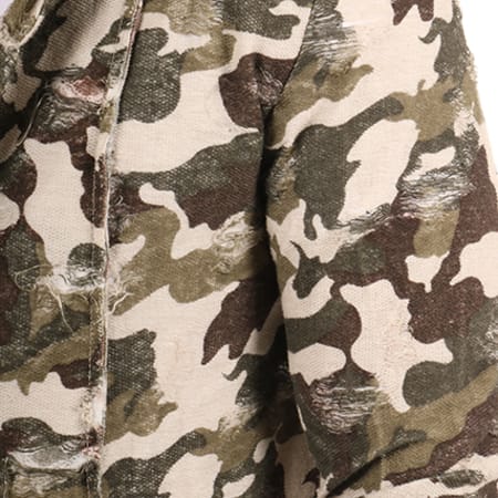 VIP Clothing - Veste Capuche Oversize 1088QT Beige Camouflage