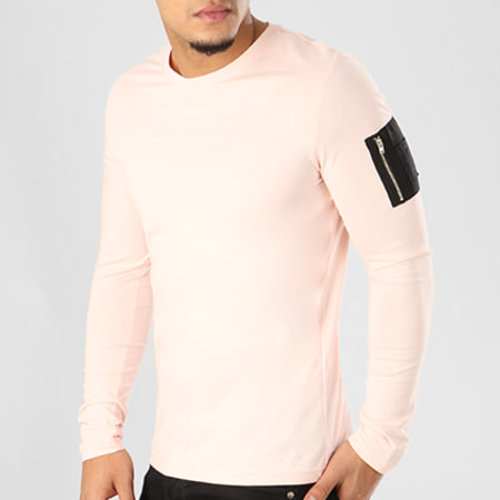 LBO - Tee Shirt Manches Longues Bomber 166 Rose Pale